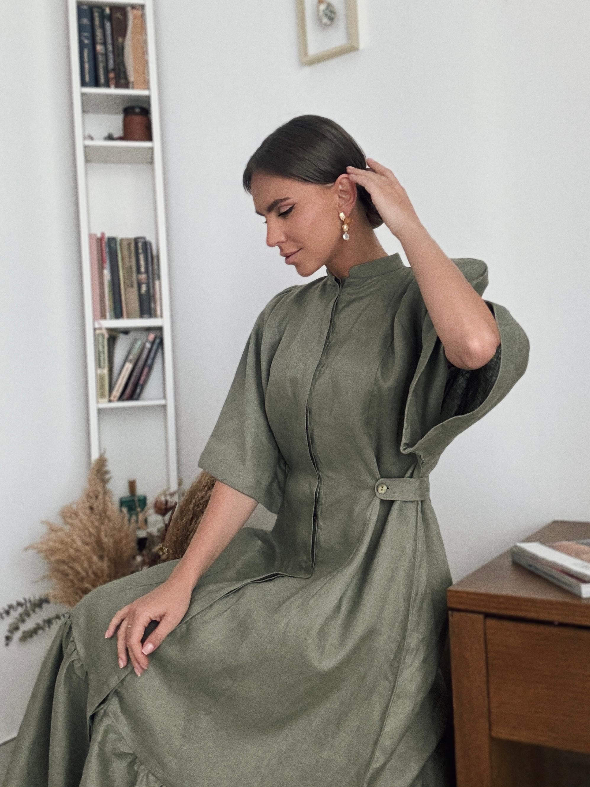 Olive Mist Maxi Dress
