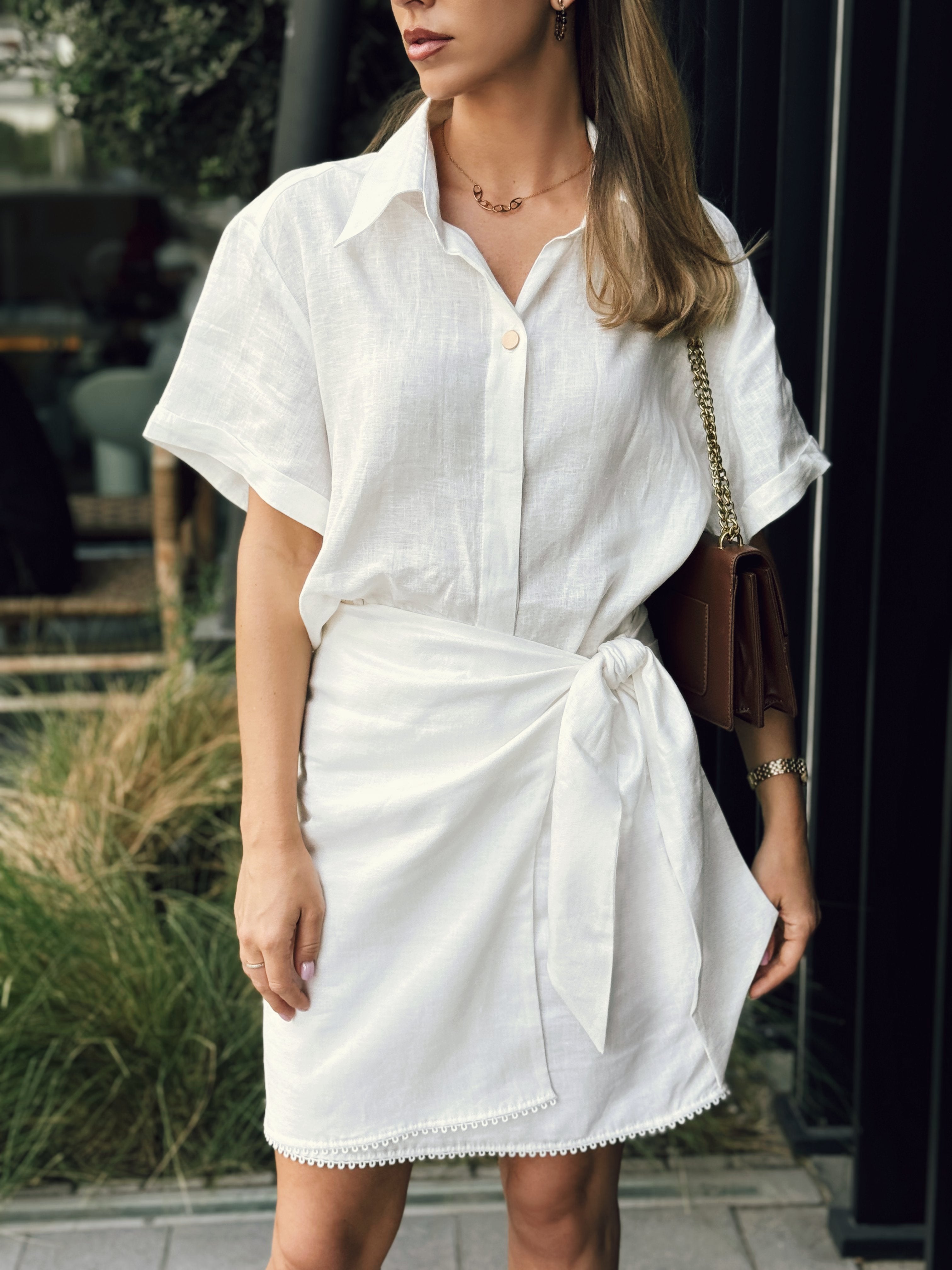 Luna wrap short skirt