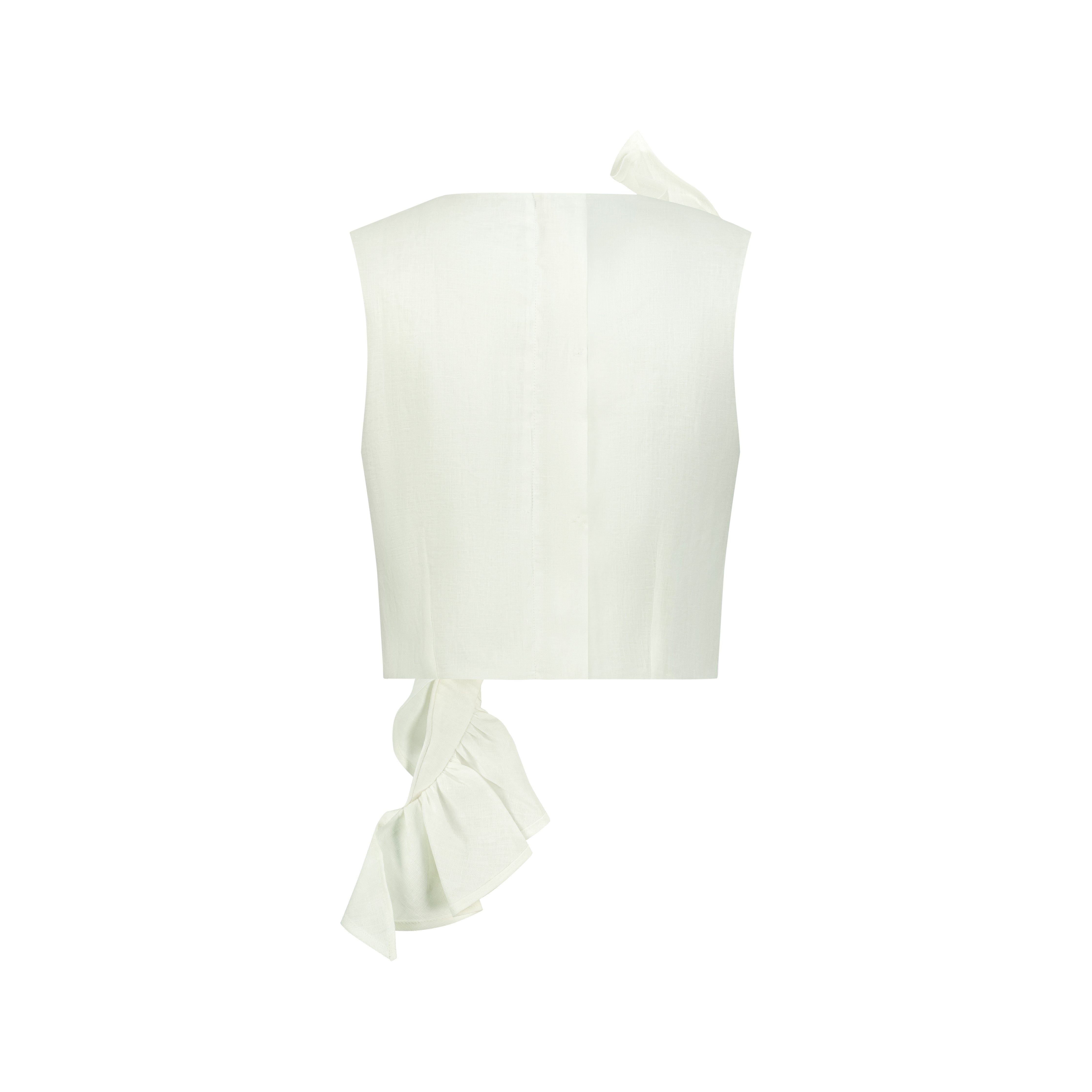 Luna asymmetrical ruffle crop top