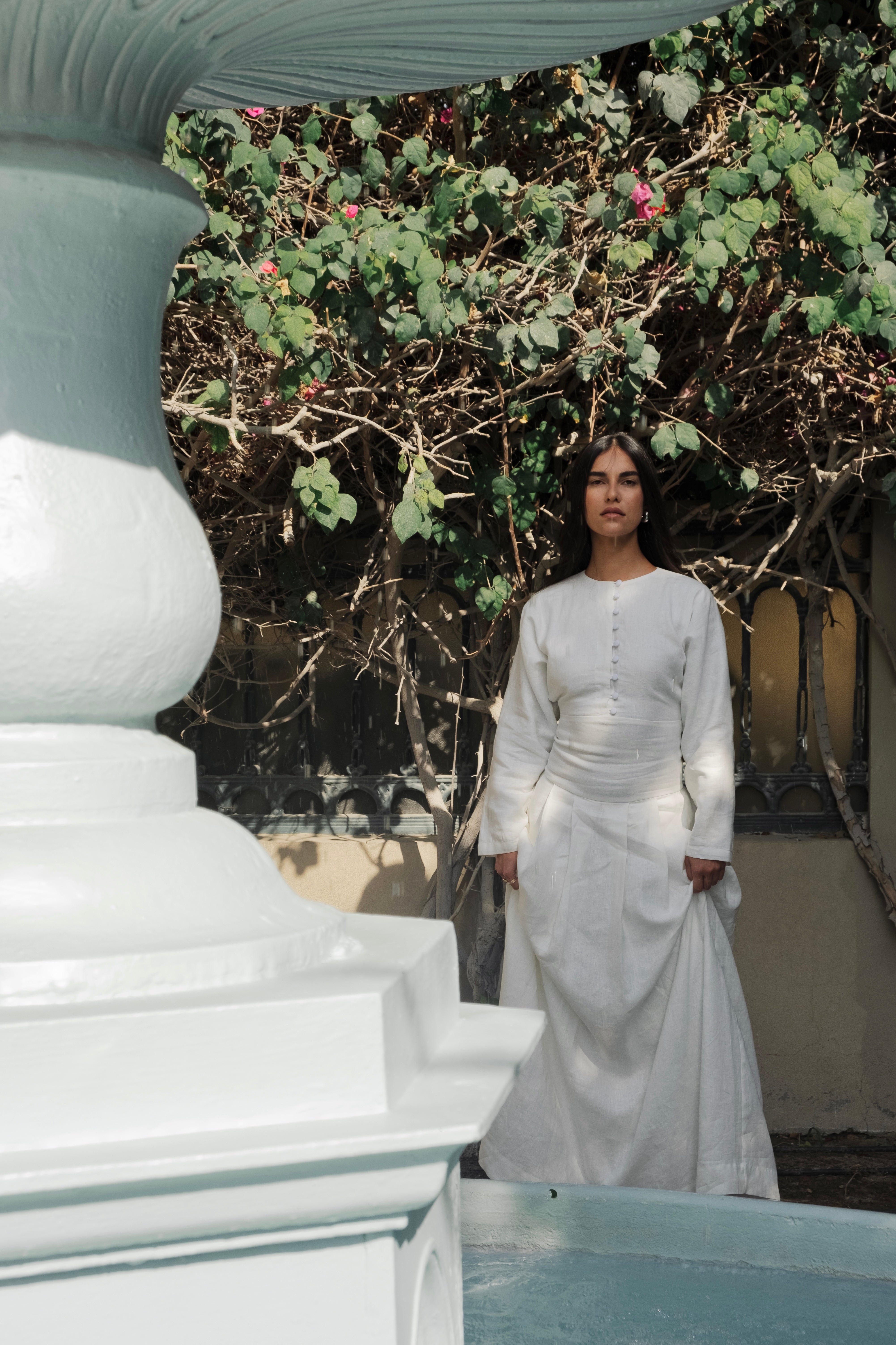 The Dana Dress-off white