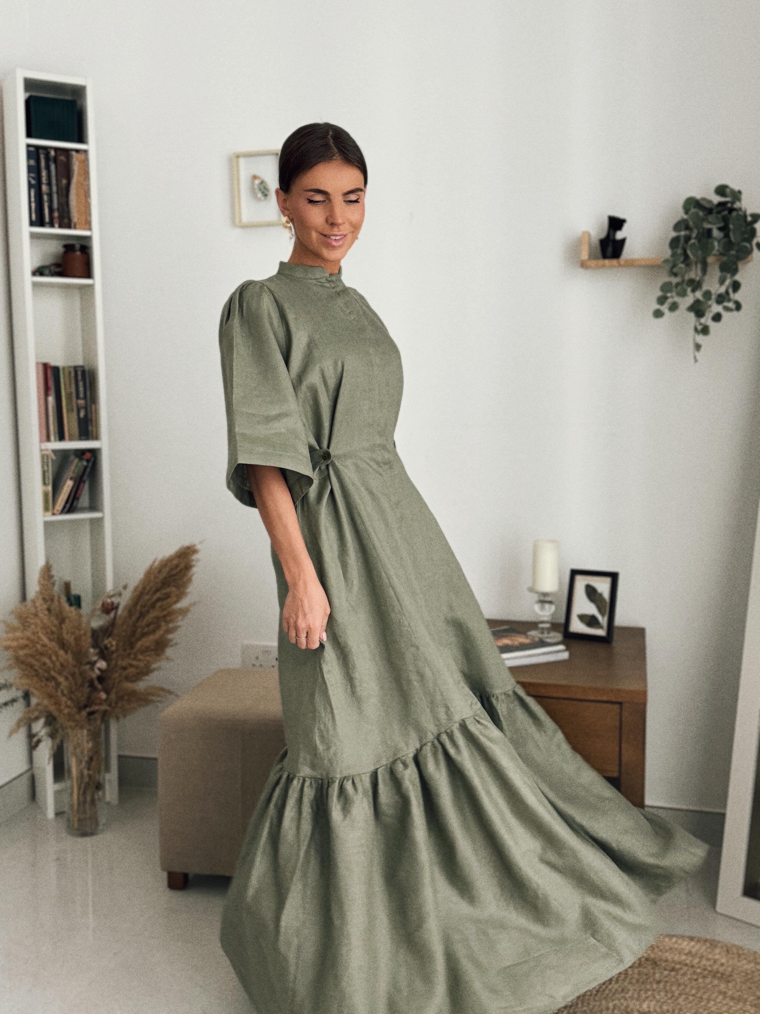 Olive Mist Maxi Dress
