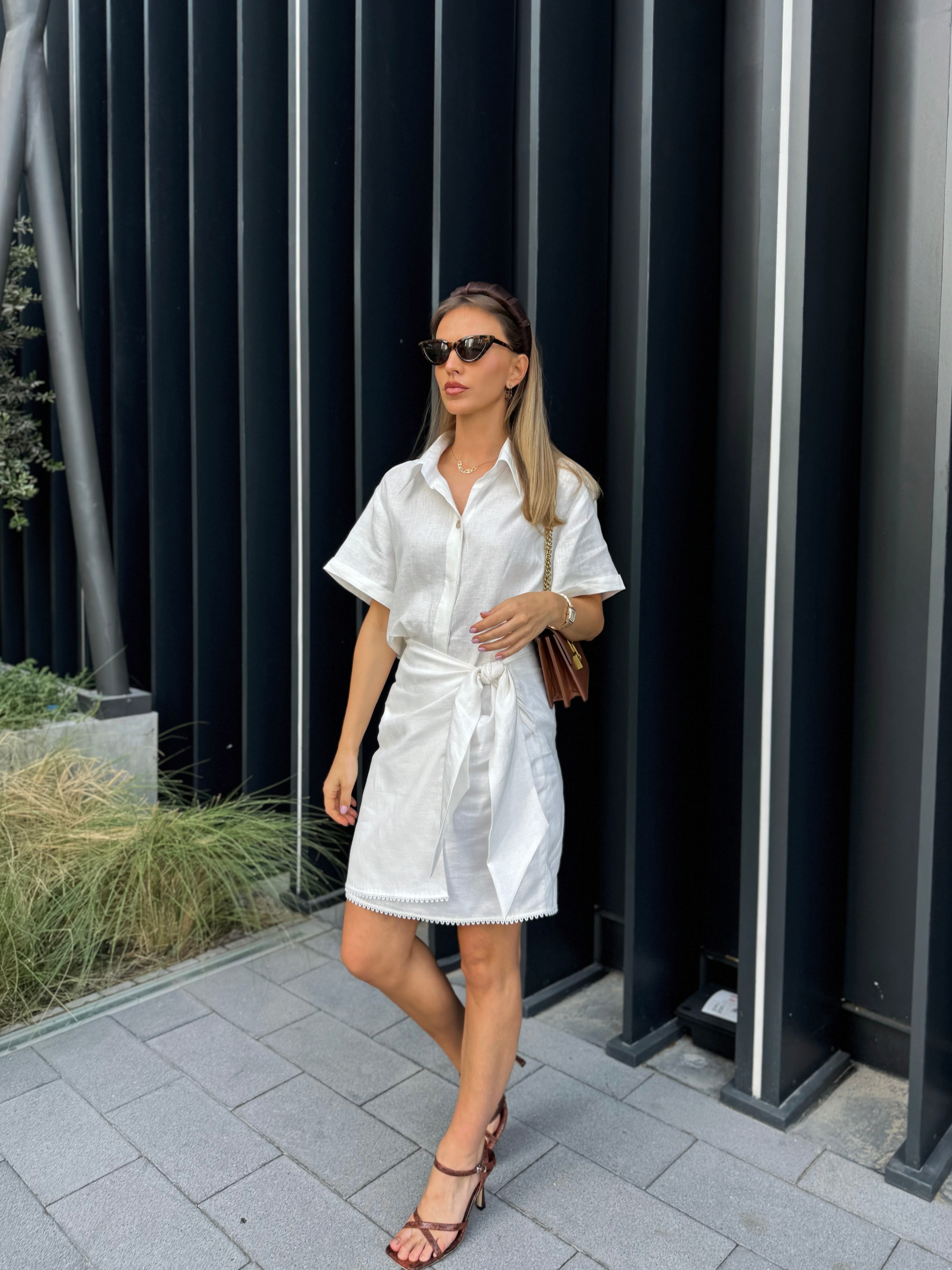 Luna wrap short skirt