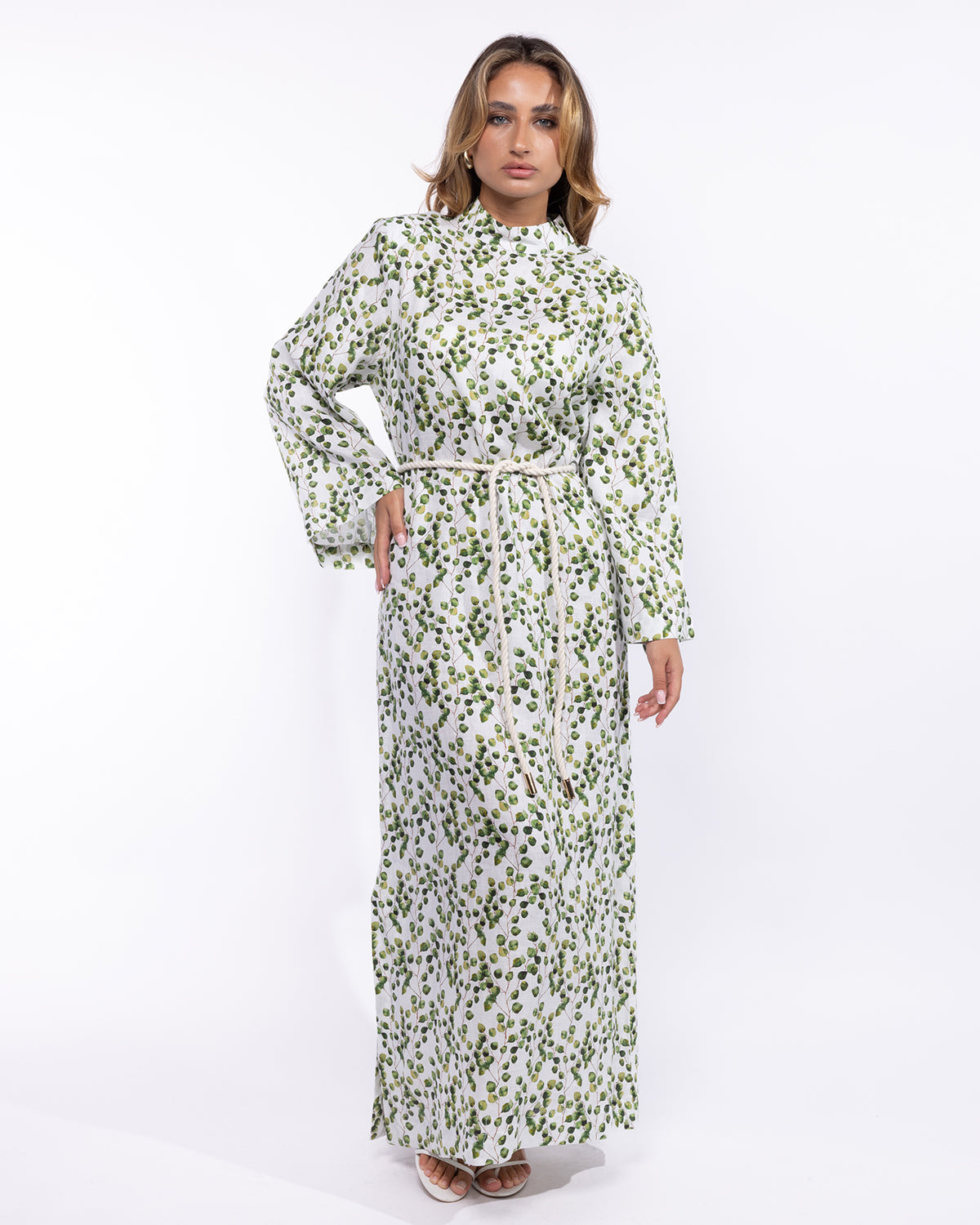 Mahaba Graceful Draped Sleeve Maxi Dress